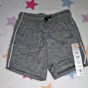 JUMPING BEANS baby/toddler boy gray w/white stripe shorts,18 month,  K-347